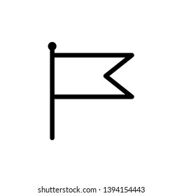 Flag icon. Racing sign. Checkered racing flag. Checkered racing flag on flagstaff. Black and white flag. Vector illustration. Finish, start mark. Racing symbol. Competition symbol. Game icon.