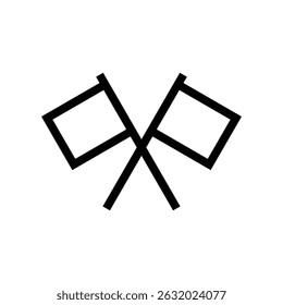 Flag icon representing signaling, racing, crossed flags or competition
