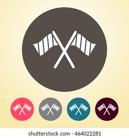 Flag Icon in round shape.