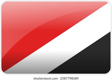 Flag Icon of Sealand Country,National Vector Flag Iconic Symbol and Colors of Sealand flag.