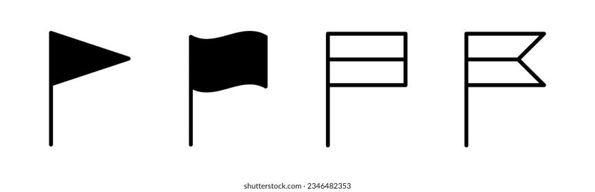 Flag icon set illustration. Gps location pin map. Location marker symbol.
