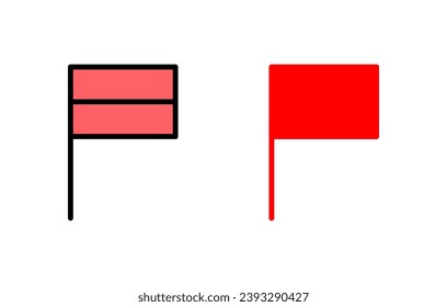Flag icon set illustration. Gps location pin map. Location marker symbol.