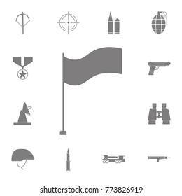 Flag Icon. Set of military elements icon. Quality graphic design collection army icons for websites, web design, mobile app on white background