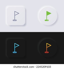 Conjunto de iconos de marca, botón de neumorfismo Multicolor diseño de interfaz de usuario suave para diseño web, interfaz de usuario de aplicación y más, conjunto de iconos, botón, vector.