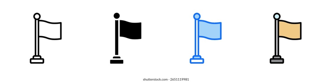Flag Icon Set Multiple Style Collection