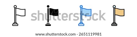 Flag Icon Set Multiple Style Collection