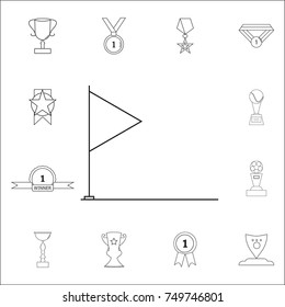 Flag icon. Set of prizes icons. Web Icons Premium quality graphic design. Signs, outline symbols collection, simple icons for websites, web design, mobile app on white background