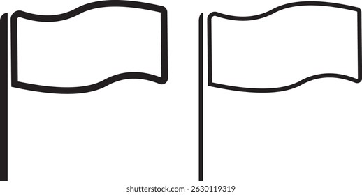 Flag icon set vactor. Different flag icons set. Set of red flag icons illustration symbol,
