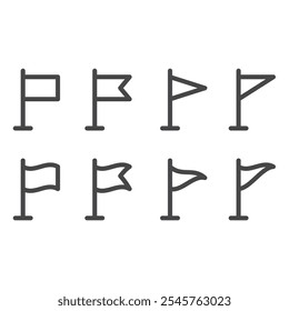 Flag Icon Set Vector Design.