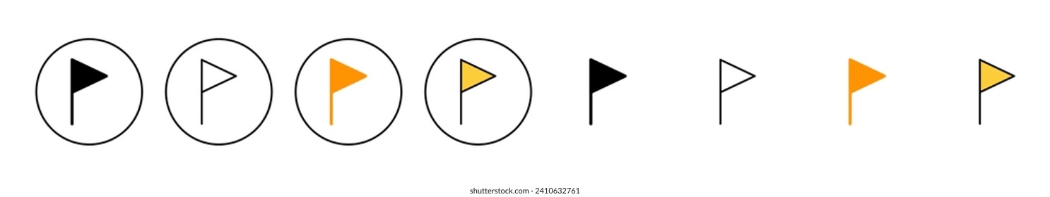 Flag icon set vector. Gps location pin map. Location marker symbol.