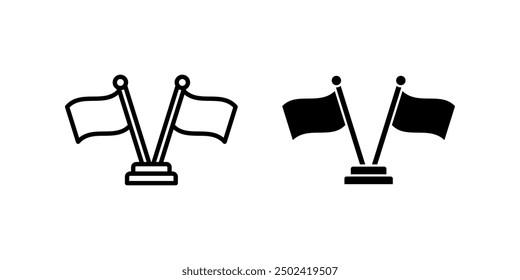 Flag icon set. waving flag sign. for mobile concept and web design. vector illustration on white background