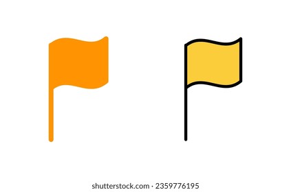 Flag icon set for web and mobile app. Gps location pin map. Location marker symbol.