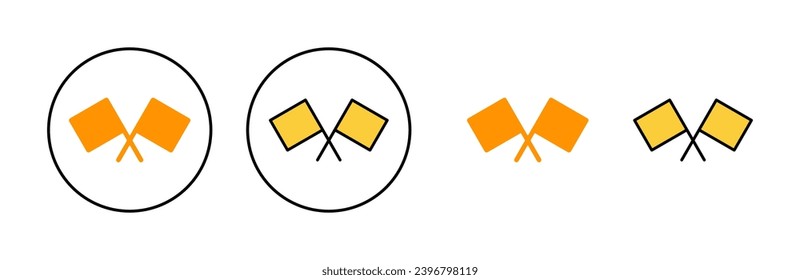 Flag icon set for web and mobile app. Gps location pin map. Location marker symbol.