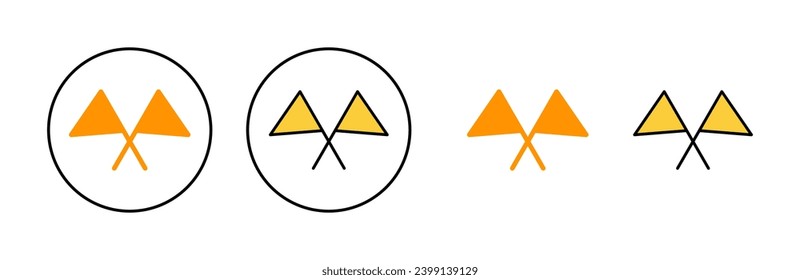 Flag icon set for web and mobile app. Gps location pin map. Location marker symbol.