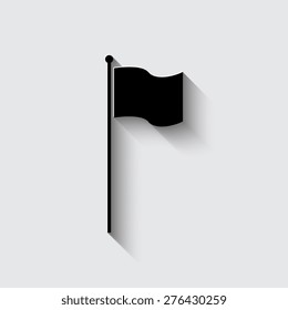 flag icon with shadow. on a grey background