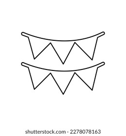 flag icon, sign on a white background, vector illustration