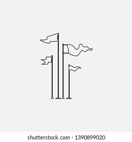 flag icon sign signifier vector