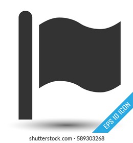 Flag icon. Flag sign. Simple flat logo of flag on white background. Vector illustration.