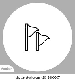 Flaggensymbol, Vektorsymbol, Symbol, Logo-Illustration für Web und Mobile