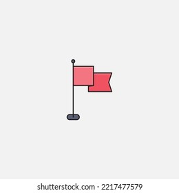 Flag icon sign vector,Symbol, logo illustration for web and mobile