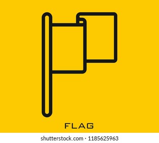 Flag icon signs