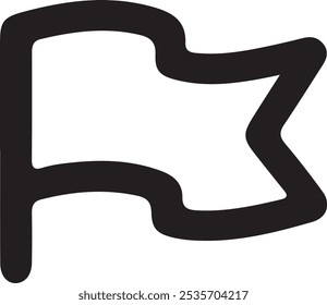 Flag icon silhouette vector style with white background