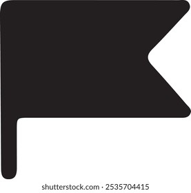 Estilo del Vector de la silueta del icono de la bandera con el fondo blanco