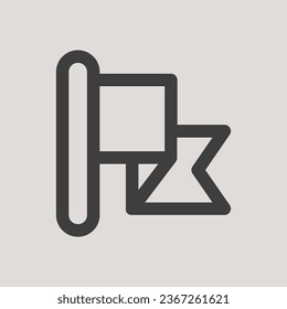 Flag Icon in Simple, Flat and Minimalist Style