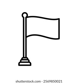 flag icon, simple flat style, pictogram logo sign symbol vector illustration, isolated on white for mobile app