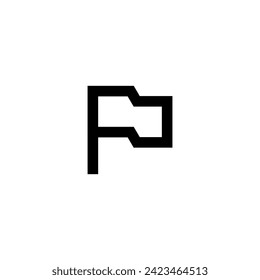 Flag Icon Simple Line Style Vector Perfect Web and Mobile Illustration