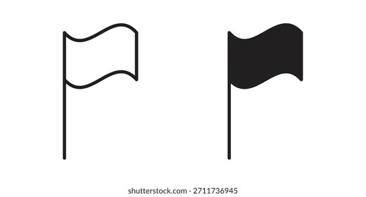 Flaggensymbol im einfachen modernen Vektorformat. EPS-Symbolpaket