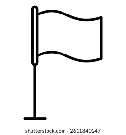 Flag icon Simple outline vector logo