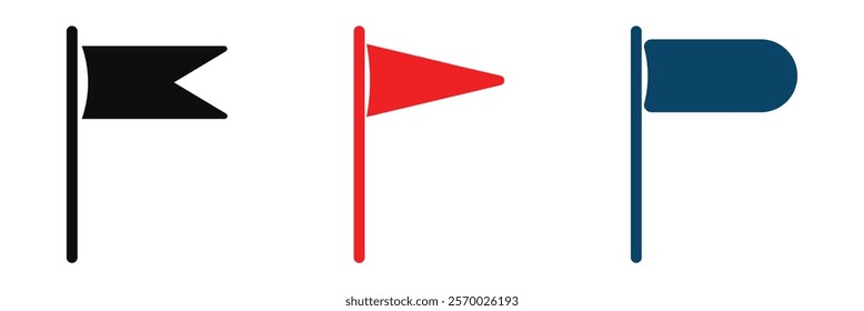 Flag icon. Simple Set of Flag Icon set. Contains such Icons as Achievement, Victory, vector illustration on white background. Eps 10.