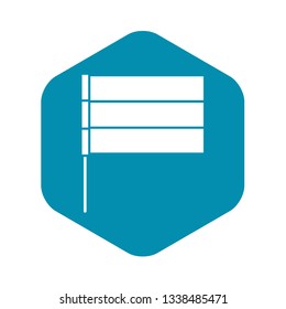 Flag icon in simple style isolated vector illustration. State symbol