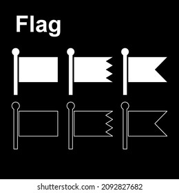 flag icon with simple style and rady to use