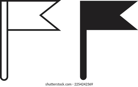 flag icon simple trendy flat style line and solid Isolated vector illustration on white background. For apps, logo, websites, symbol , UI, UX, graphic and web design. EPS 10.