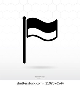 Flag icon. Soccer football sport sign and symbol for template design. Vector illustration.