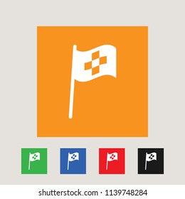 Flag icon, stock vector illustration, EPS10. 
