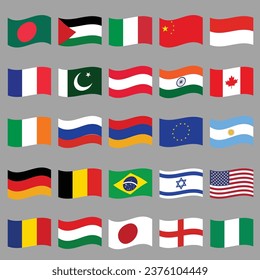 Flag icon stock vector illustration