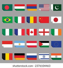 Flag icon stock vector illustration
