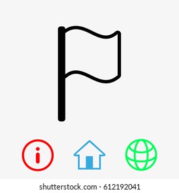 flag icon stock vector illustration