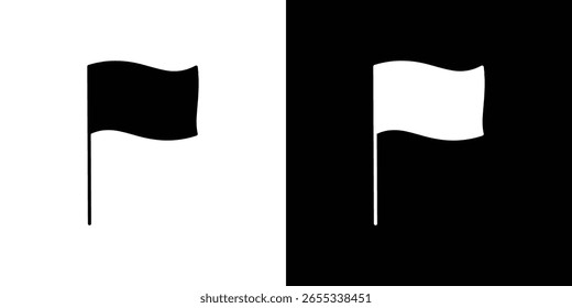 Symbolsammlung für Flaggen. Flache Vektorgrafik.