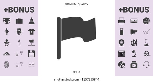 Flag icon symbol - graphic elements for your design