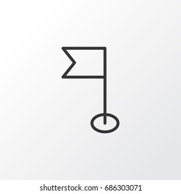 Flag Icon Symbol. Premium Quality Isolated Ensign Element In Trendy Style.