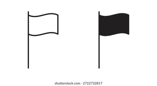 Flag icon symbol. Vector EPS 10. line and glyph icon