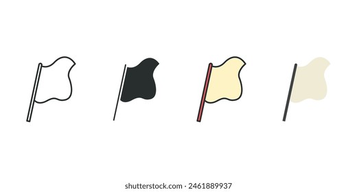 Flag Icon symbol vector illustration isolated on white background