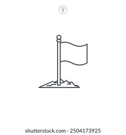Flag icon symbol vector illustration isolated on white background