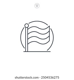 Flag icon symbol vector illustration isolated on white background