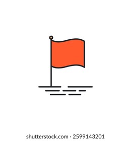 Flag icon symbol vector illustration isolated on white background