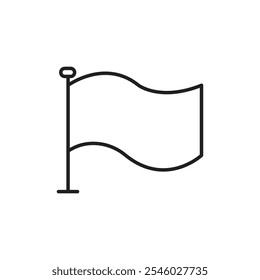 Flag-Symbol Dünne Linie Kunst einzeln